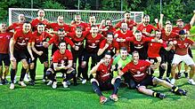 Das Aufstiegsbild: Die Relegationssieger vom FC Bodman-Ludwigshafen.