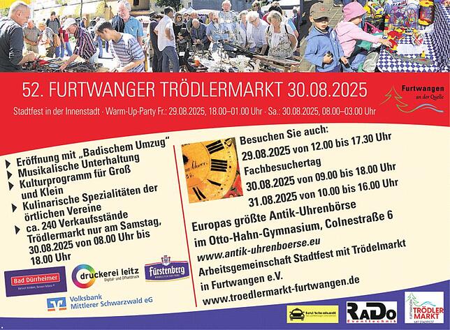 Bild 3: Stadtfest Trödlermarkt Furtwangen: 240 Stände beim Trödlermarkt