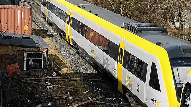 Am Freitagmittag prallte ein Zug in Friedrichshafen-Kluftern gegen schwere Bretter und Baumaterialien, die auf den Gleisen abgelegt ...