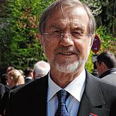 Alojz Peterle, früherer Ministerpräsident von Slowenien, bei der Beisetzung des CDU-Politikers Hans-Peter Repnik am 14.04.2025 auf dem ...