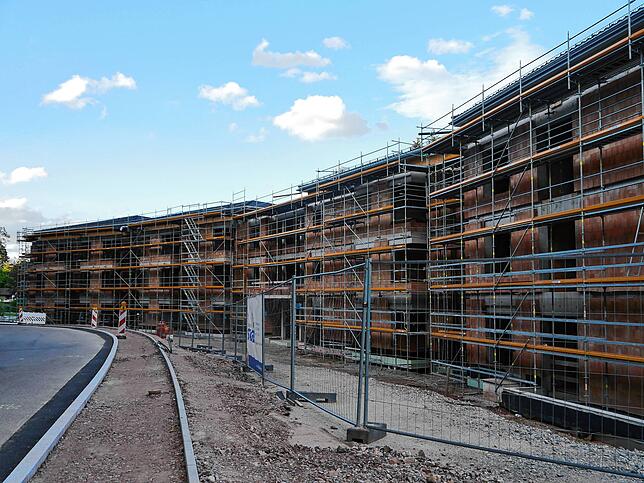 Der Mediclin-Neubau des Hermann-Schall-Hauses in der Königsfelder Parkstraße Anfang August 2020.