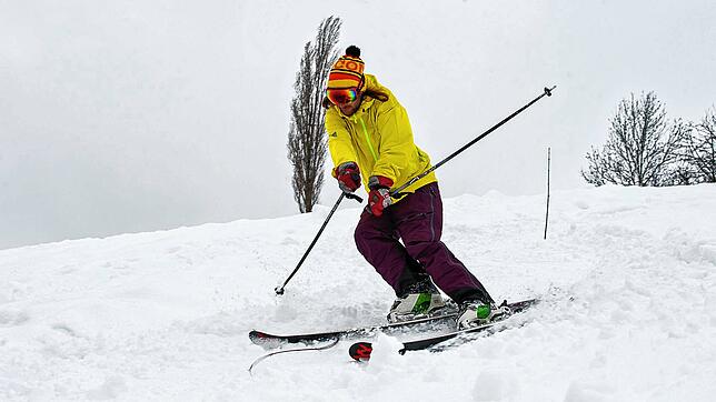 Christoph Herr, unterwegs auf dem von Marcel Bergelt gesteckten Slalom.