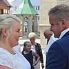 Barbara Diener und Alexander Barth vor ihrer Trauung, die im Überlinger Rathaus stattgefunden hat.