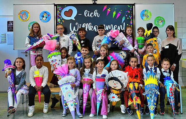 Die Klasse 1a der Friedensschule Villingen-Schwenningen mit Klassenlehrerin Martina Bittorf.