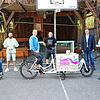 Björn Kelz, Dan Donnat von Mothex, Peter Knorre vom Kinder- und Jugendhaus, Oliver Weinrich vom Forum Freies Lastenrad, Bürgermeister ...