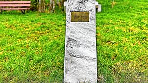 Der Gedenkstein am Adlerberg bei Rohrbach wird am Mittwoch, 23. April, von Pfarrer Bethäuser gesegnet. Foto: Louisa Speicher
