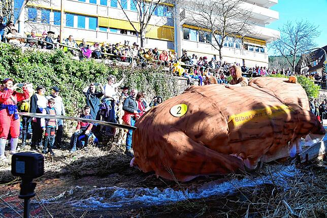 Bild 20: Bach-Na-Fahrt: Zehntausende Zuschauer bejubeln mutige Narren