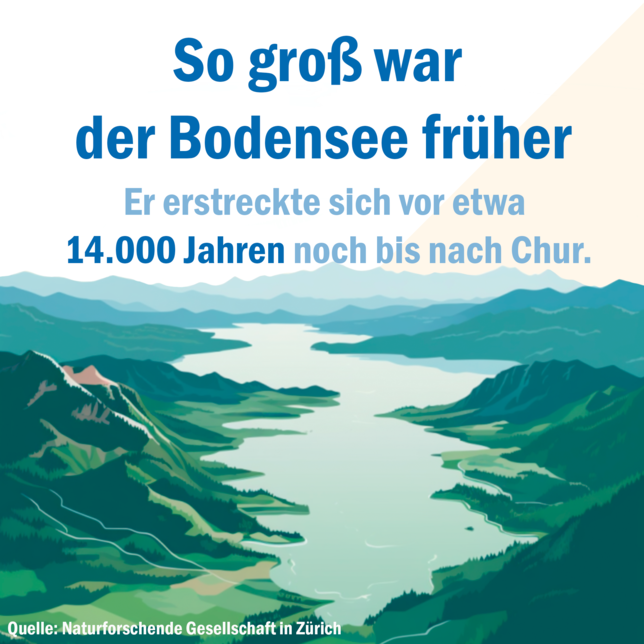 Bild 1: So groß war der Bodensee in der Eiszeit