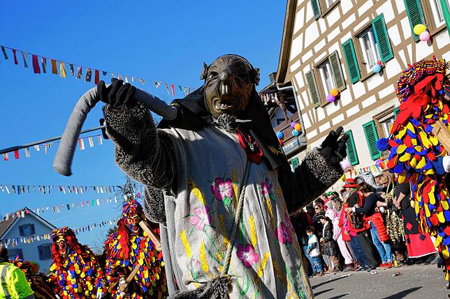 Hansele und Ratten sind wichtige Figuren zur Fasnet in Rielasingen.