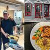 Restaurant-Chefin Veronika Trettner mit ihrem Koch Folke Hoffmann (links). Rechts oben das La Vie in Tuttlingen, darunter ...
