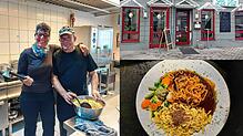 Restaurant-Chefin Veronika Trettner mit ihrem Koch Folke Hoffmann (links). Rechts oben das La Vie in Tuttlingen, darunter ...