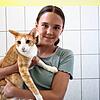 Das Tierheim Steinatal in Waldshut-Tiengen ist derzeit gut mit Katzen und Kleintieren belegt, hier Praktikantin Marie Ebi mit Kater Eric.