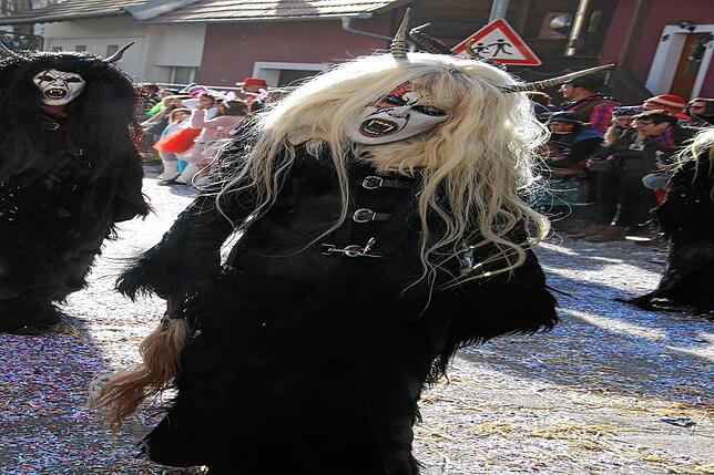 Tausende Narren und Fasnachtsfreunde feierten ausgelassen beim Narrentreffen in Schwerzen. Höhepunkt war der große Fasnachtsumzug am ...