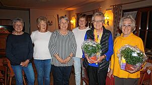 Wechsel im Vorstand der Frauengymnastikgruppe Todtmoos: Das Bild zeigt (von links) die neue Vorsitzende Gisela Bächle, Hannelore ...