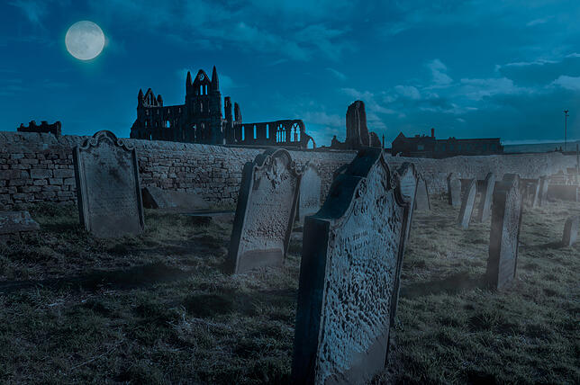 Whitby Abbey in Yorkshire, Großbritannien.