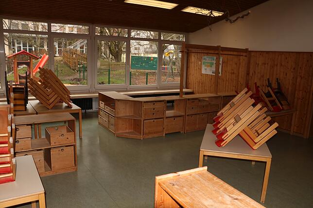 Wie gestern erst genutzt: der hintere Teil des Kindergartens St. Vinzenz in Bräunlingen.