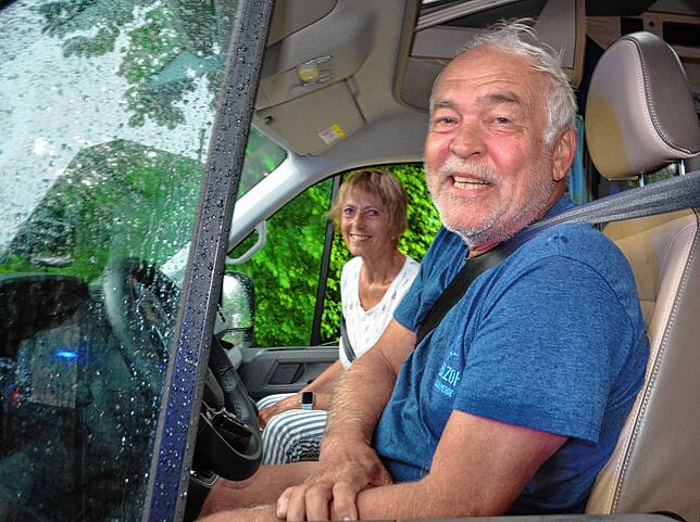 Ulrich Fülle und Anette Böckmann aus Wuppertal wollten ohnehin abreisen.
