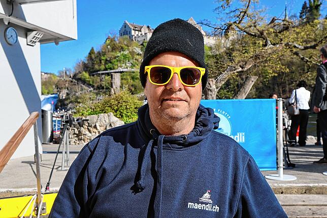 David Oetterli ist Schiffsführer am Rheinfall.