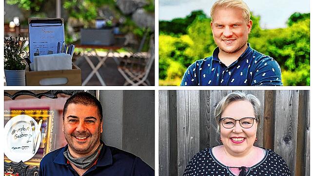 Heico Plazek (oben) führt ein gehobeneres Restaurant, Domenico Wittkopf ein modernes, bürgerliches und Eeva Karjalainen ein ...