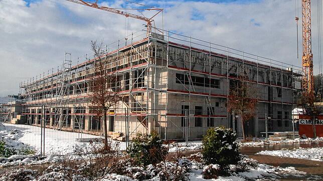 Der Rohbau für das neue Schulhaus soll noch in diesem Jahr fertiggestellt werden.