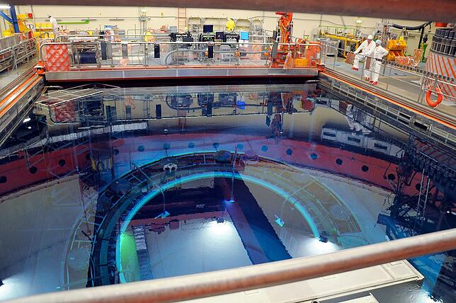 Blick in das sogenannte Containment während Revision im Kernkraftwerk Leibstadt.