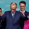 Friedrich Merz feiert das Wahlergebnis im Konrad-Adenauer-Haus, der CDU-Parteizentrale.