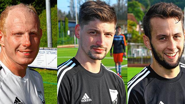Trio mit Wehrer Vergangenheit: Der SV Hasel meldet den Zugang von Bastian Kühne, Mike Häfele und Rico Schellin (von links) zur neuen Saison.