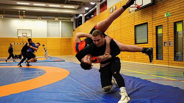 Rafael Kinsfater beim Training in der Radolfzeller Teggingerhalle.
