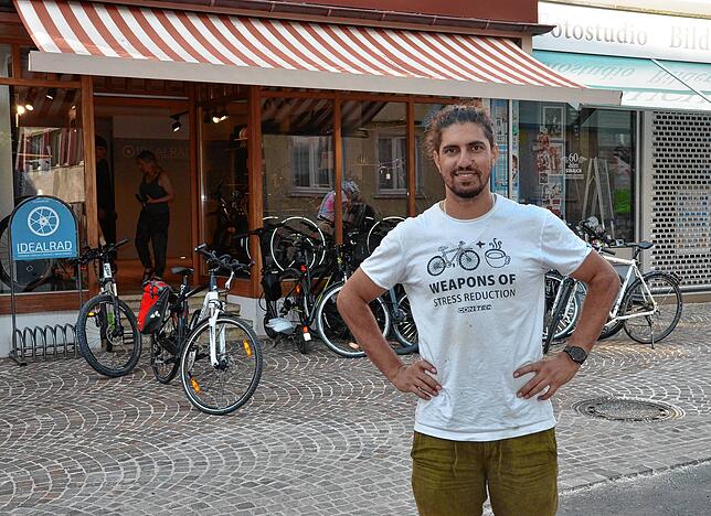 Das Fahrradgeschäft von Honar Naser in der Marktstraße betrachten Haas und Zanker als Beweis, dass Einzelhandelsgeschäfte auch in ...