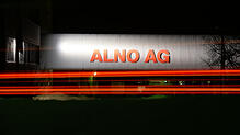 Das Logo des Küchenherstellers Alno am Pfullendorfer Stammsitz.