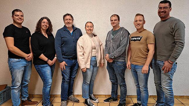 Von links nach rechts: Dominik Preiser, Christine Bernhard, Bernd Spitznagel, Julia Hauser, Manuel Weber, Mario Hügel und Jürgen Spitznagel.
