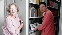 Die Französin Elisabeth Kessler (links) und Chinesin Maxi Wengun Qi forschen im Heidegger-Archiv im Meßkircher Schloss. Manches darin ...