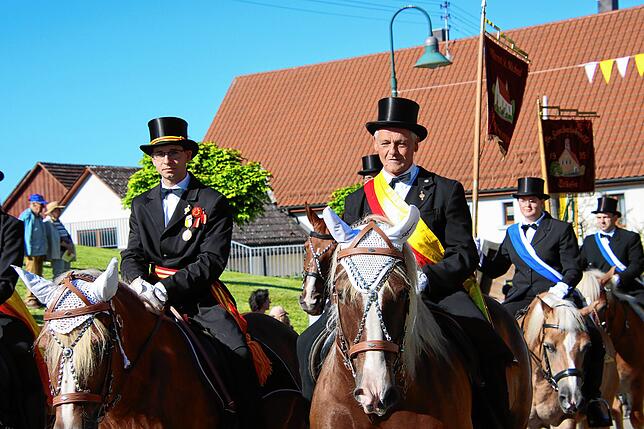 Bild 8: 50 Reiter bei der Pferdesegnung