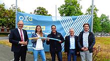 Die OXG Glasfaser GmbH hat in der Südstadt mit dem Glasfaserausbau begonnen und die Stadt hofft auf ein gutes Ergebnis (von links): OB ...
