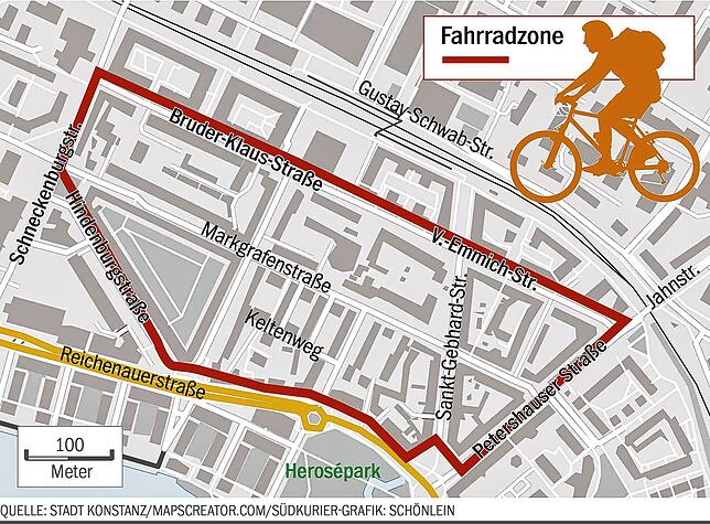 Bild 1: Der Radverkehr soll gestärkt werden: Für ein Modell-Quartier ist eine Fahrradzone angedacht