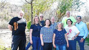 Die Theatergruppe der Heimatbühne Stühlingen (von links): Harald Kaufmann, Sabine Sklenar, Christof Mäntele, Monika Winterhalder, Thomas ...