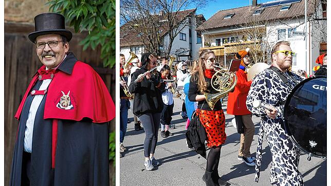 Zunftmeister Volker Ositschan freut sich auf Tausende Narren, die am Sonntag durch Dauchingen ziehen werden. Das Bild rechts entstand ...