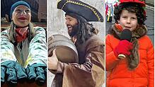 Diese närrischen Videos haben beim SÜDKURIER-Wettbewerb die meisten Stimmen erhalten: Die Narrenmusik Radolfzell (Bild Mitte), die ...