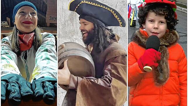 Diese närrischen Videos haben beim SÜDKURIER-Wettbewerb die meisten Stimmen erhalten: Die Narrenmusik Radolfzell (Bild Mitte), die ...