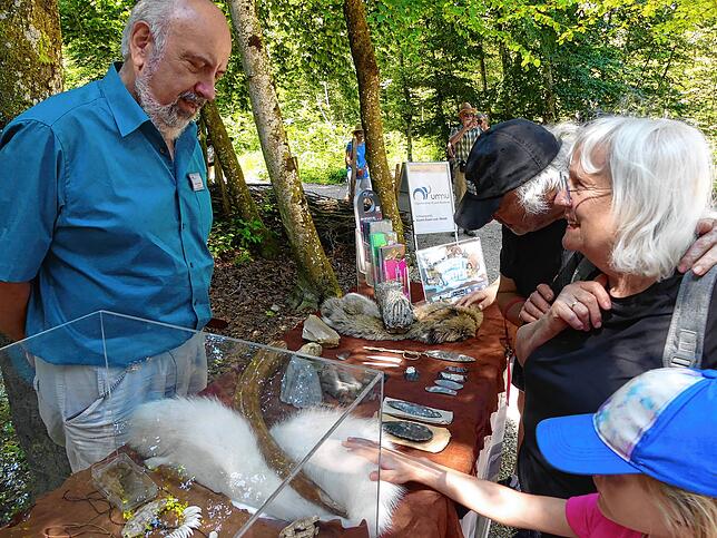Am Stand vom urgeschichtlchen Museum Blaubeuren (sgr)