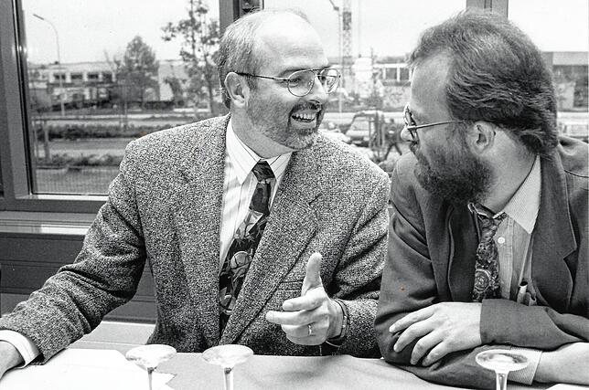 Mitte der 1990er-Jahre: Rainer Stolz und sein Amtskollege Bernhard Volk aus Orsingen-Nenzingen.