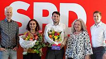 Die SPD-Kandidaten für die Landtagswahlen sind nominiert (von links): der SPD-Kreisvorsitzende Peter Schallmayer (Waldshut), ...