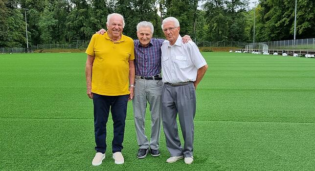 Drei Meisterspieler (von links): Eberhard Schwarz, Kurt Schätzle, Winfried Riegel