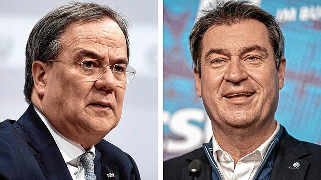 Machtkampf um die Kanzlerkandidatur: Armin Laschet und Markus Söder