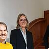 Amtsleiter Philipp Baumgartner, Tina Götsch und Lorenz Heublein (von links) auf der Treppe in der Villa Rheinburg. In der Villa hatten ...