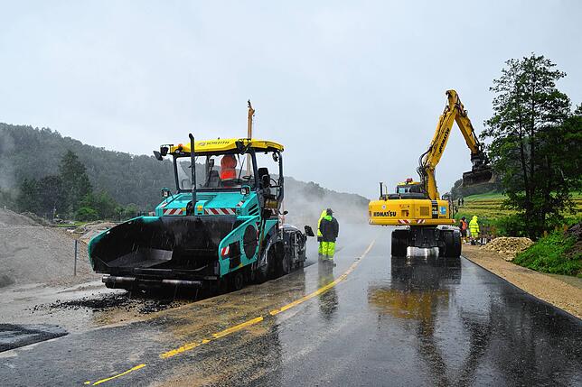Bild 8: Wieder Hochwasser: So sieht es gerade an der L194-Baustelle beim Stockacher Freibad aus