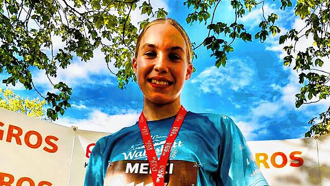 Marie Kristina Maier nach dem Sieg in Frauenfeld.
