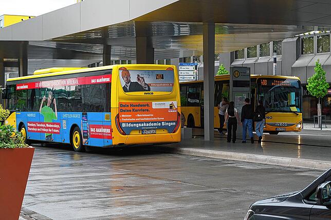 Der Zentrale Omnibus-Bahnhof (ZOB) in Singen ist das Drehkreuz für den Nahverkehr im Hegau.