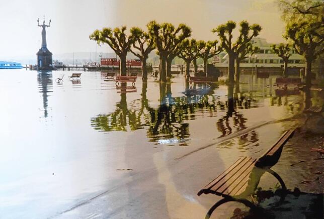 Bild 7: Hochwasser am Bodensee 1999: Diese Leserbilder zeigen das Ausmaß in Konstanz