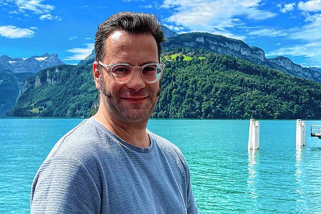 Ehemaliger Leiter des Nachwuchsorchesters der Stadtmusik Wehr, Tobias Zwicky. Hier privat in Brunnen am Urnersee.